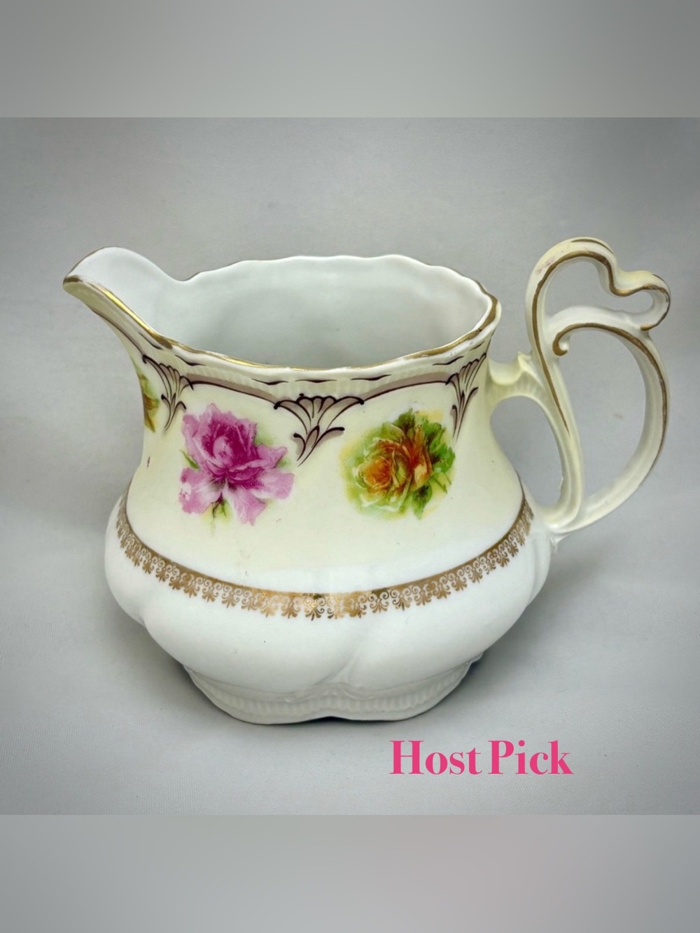 Antique Carl Tielsch CT German Altwasser Floral Creamer 1900 Victorian Tea Set